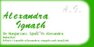 alexandra ignath business card